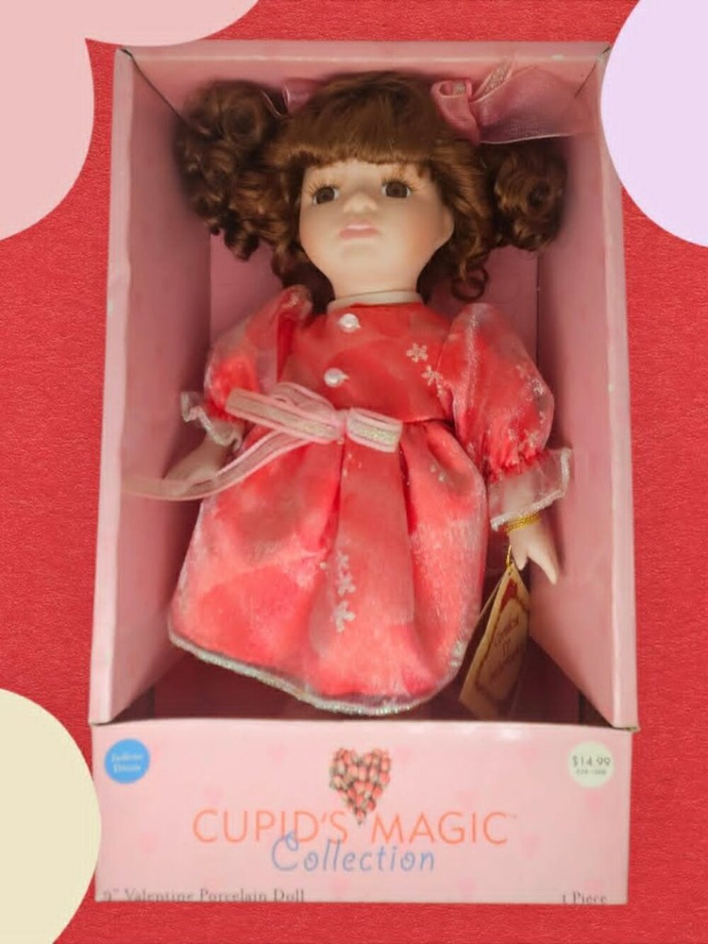 Cupid's Magic Collection 9" Red Dress Valentine Porcelain Doll Jo-Ann Exclusive